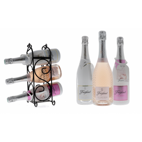 VINS MOUSSEUX FREIXENET 3*75CL + 1 WINE RACK COFFRET DÉCOUVERTE