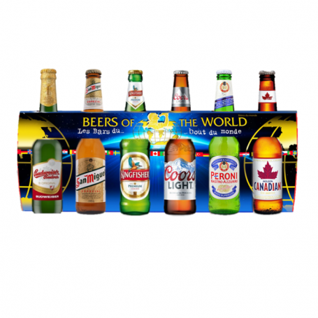COFFRET 6 BIERES DU MONDE 33CL