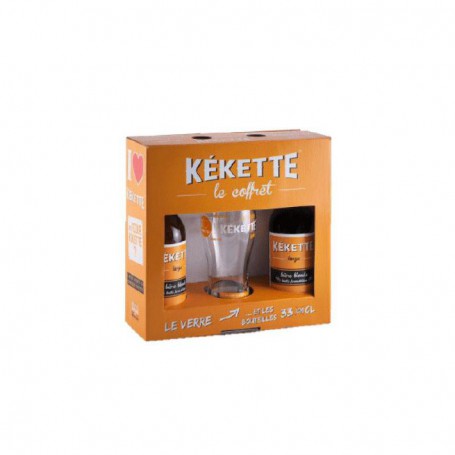 COFFRET 2 BIERES KEKETTE 33CL + 1 VERRE