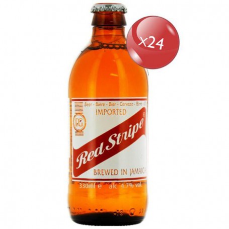 RED STRIPE STUBBY BOTTLE 24*33CL