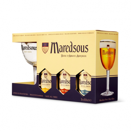 MAREDSOUS COFFRET 3*33 CL + 1VERRE