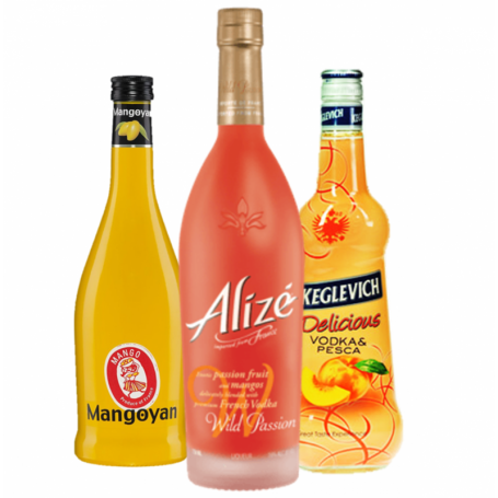 BOX DECOUVERTE BASES COCKTAILS-MANGOYAN 70CL+ALIZE WILD 1L+KEGLEVICH