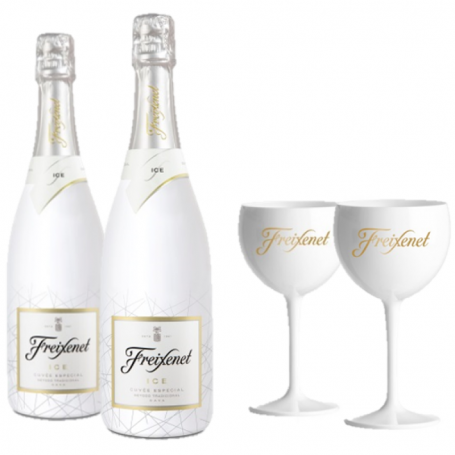 FREIXENET KIT DEGUSTATION ICE : 2 BOUTEILLES ICE + 2 VERRES