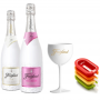 FREIXENET KIT ICE POPTAILS : 2 BTLES (ICE+ICE ROSE) +1 VERRE+4 MOULES