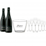 FREIXENET KIT SOIREE LA FREIX : 2 CORDON NEGRO + 6 FLUTES +1 SEAU