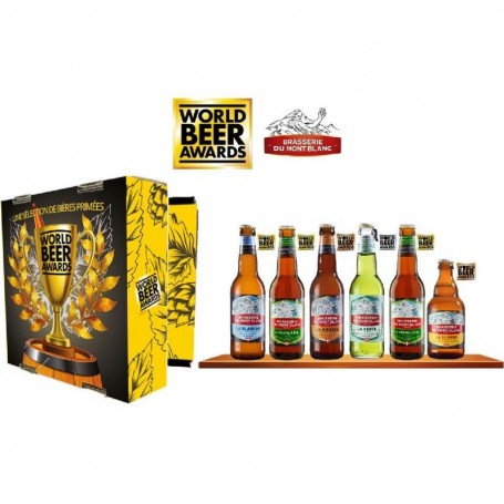 COFFRET MONT BLANC 6 BIERES PRIMEES WORLD BEER AWARDS