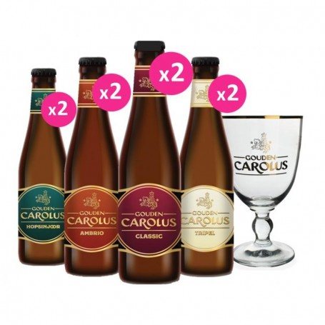 BOX DECOUVERTE CAROLUS - 4*2*33CL + 1 VERRE